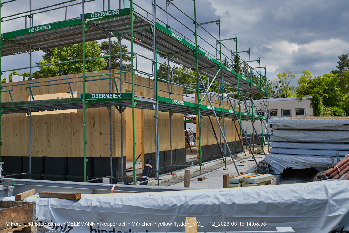 15.06.2023 - Neubau des Kindergartens und Hort für Kinder in der Quiddestraße in Neuperlach